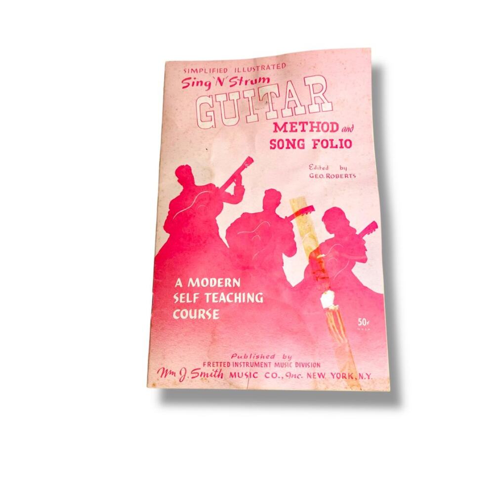 Vintage Sing n Strum Simplified Illustrated Pamphlet Method and Song Folio
